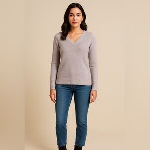 🧶 GAP Speckled Knit V-Neck Sweater | Soft Textured Long Sleeve Pullover